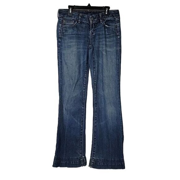 Citizens Of Humanity FAYE #003 Flared Jeans Size 29 Distressed Hem Medium Wash - Picture 2 of 12